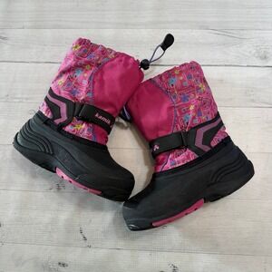 Kamik girls pink snow boots size 12